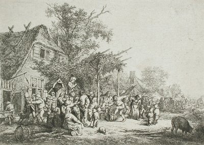 Village Festival Under the Trellis by Adriaen Jansz. van Ostade